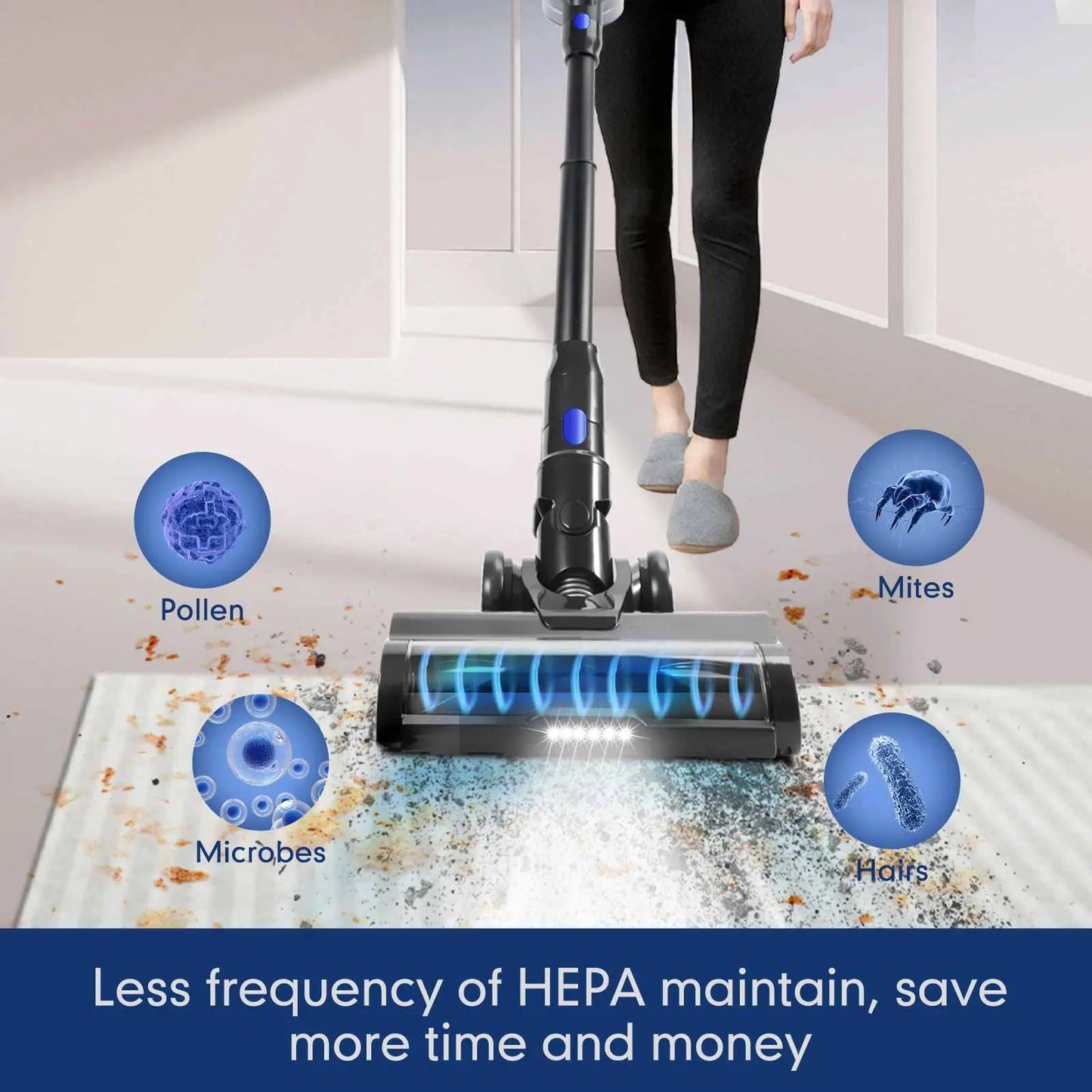 MOOSOO XL-618A/XC1  4-in-1 Light Weight Vacuum - Cordless Stick Vacuum Cleaner