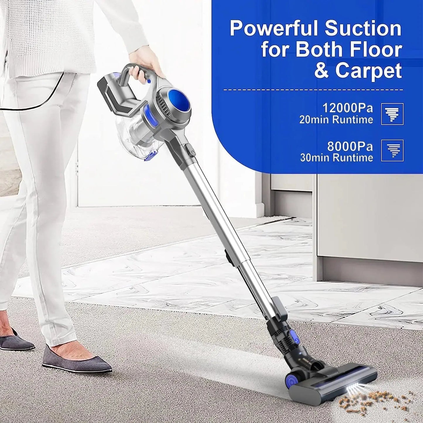 MOOSOO XL-618A/XC1  4-in-1 Light Weight Vacuum - Cordless Stick Vacuum Cleaner